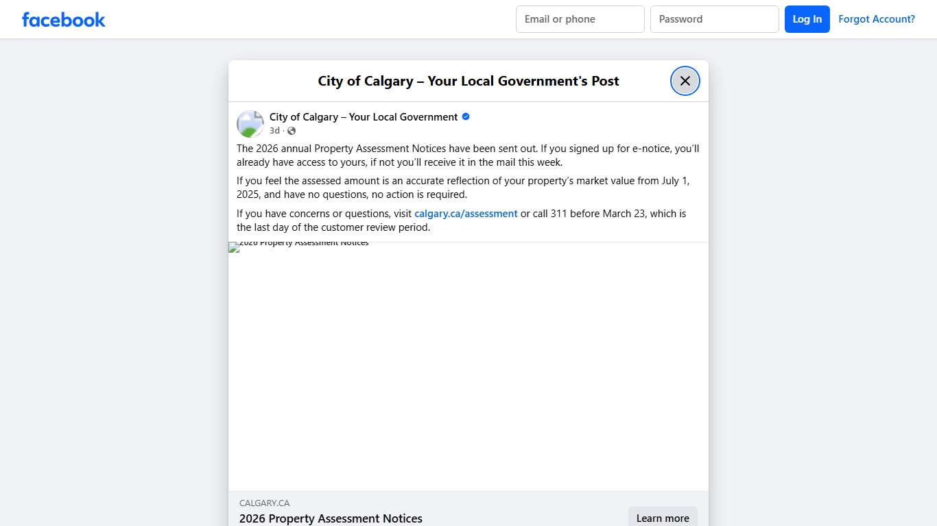 The 2026 annual... - City of Calgary – Your Local Government Facebook